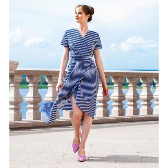 Women's Pink Kitten Heels Pumps Comfortable Knit Closed Toe Heels Casual - Picture 4 of 6